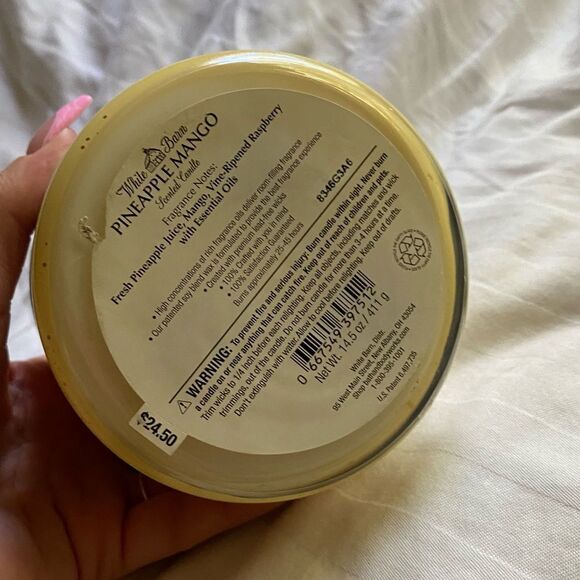 Bath and Body Works pineapple mango Three-Wick Candle - Picture 4 of 5